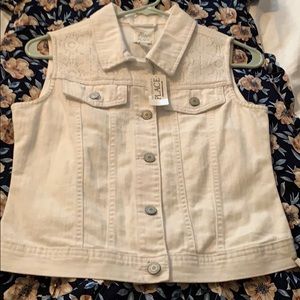 White Blue Jean vest!!! New!!!!